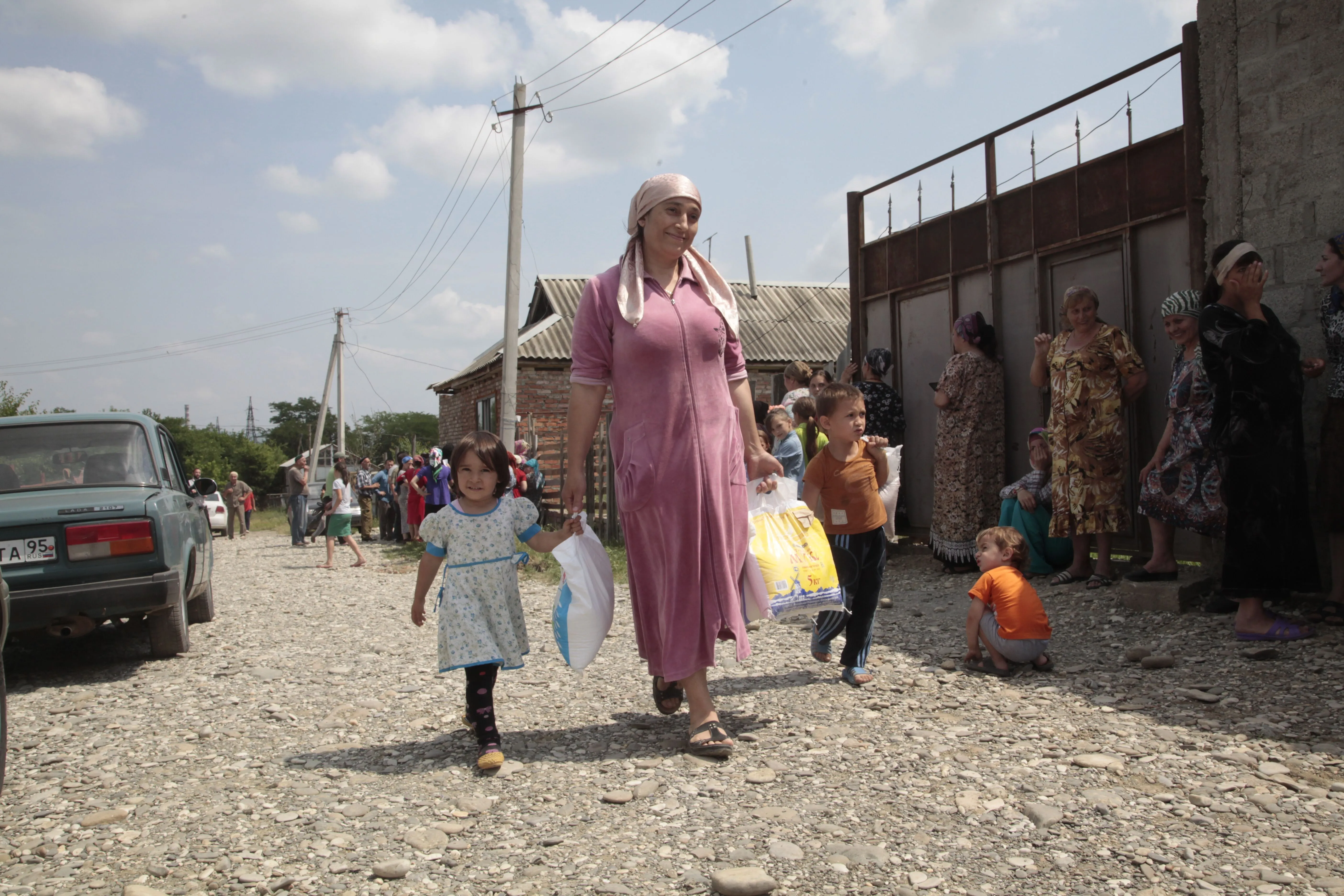 Clean drinking water being provided to a community