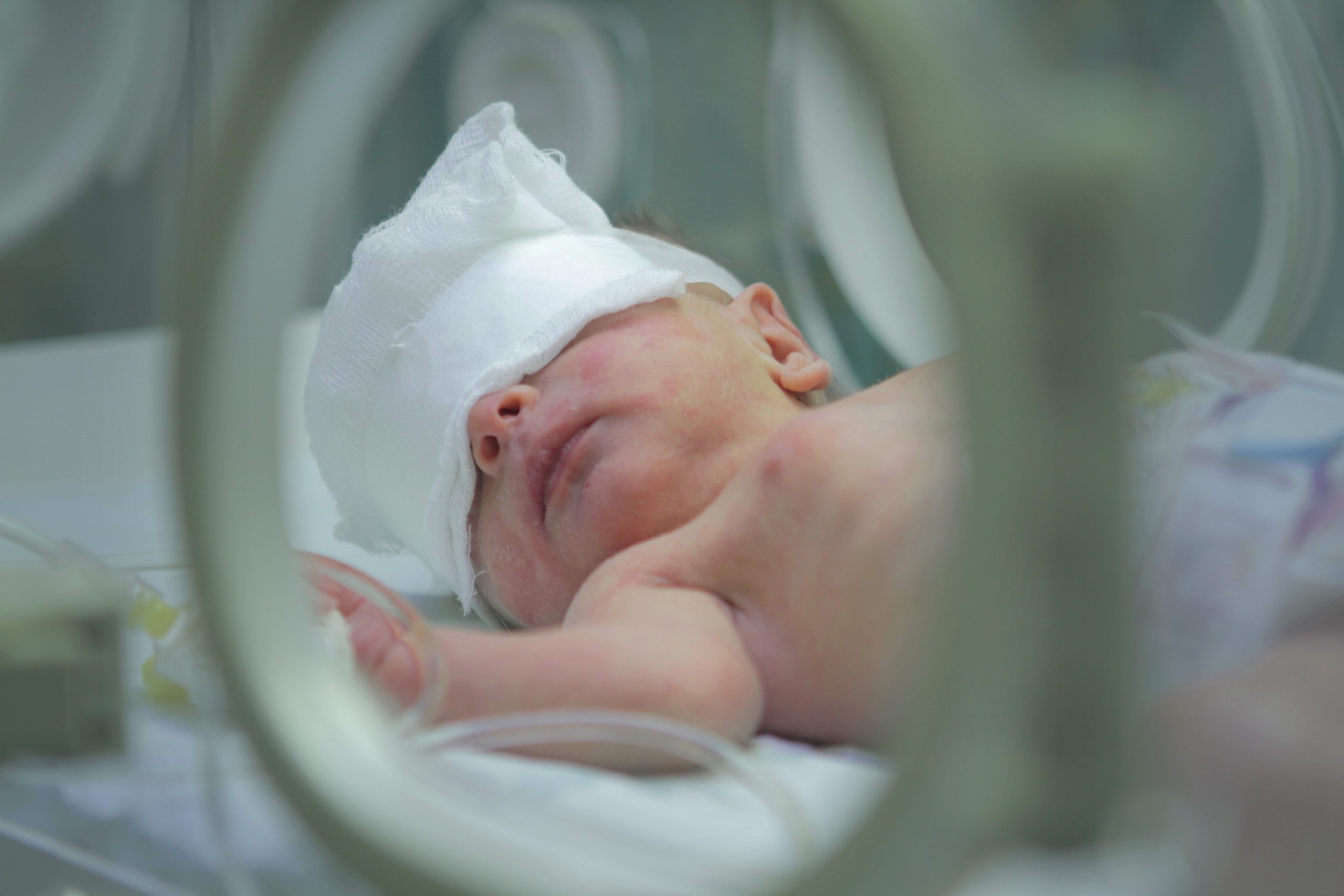 Baby in incubator in Gaza