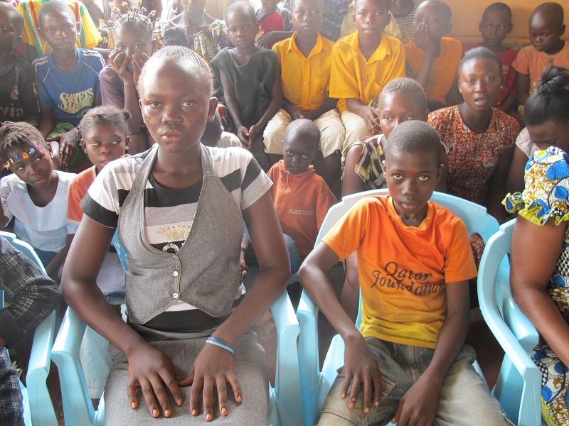 At a special event, orphaned children spoke about their hopes for peace.