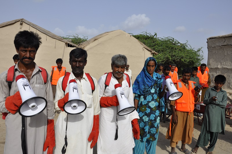 Jatti village, Thatta, Sindh, where we have built shelters, provided livelihood support, and established and equipped community emergency response teams - linked to local government departments.