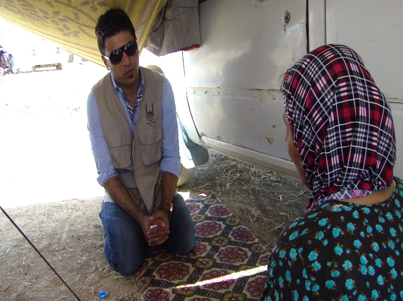 Zainab Abdul Aziz Mohammed and her family fled Mosul and are currently sheltering in Al-Khaser camp.