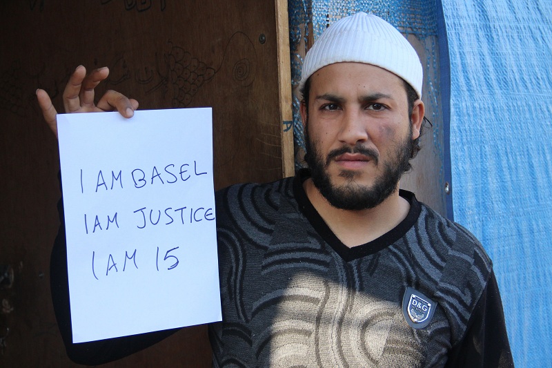 Basel, a Syrian refugee living in a tented camp supported by Islamic Relief Lebanon, joins the campaign.