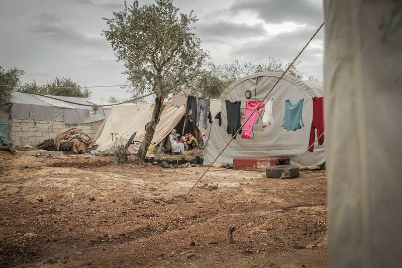 Amta camp, where Abu Firdous and her family live.