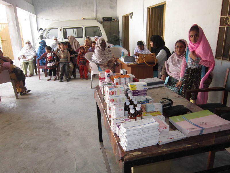 Women and children received free health screening and medical treatment.