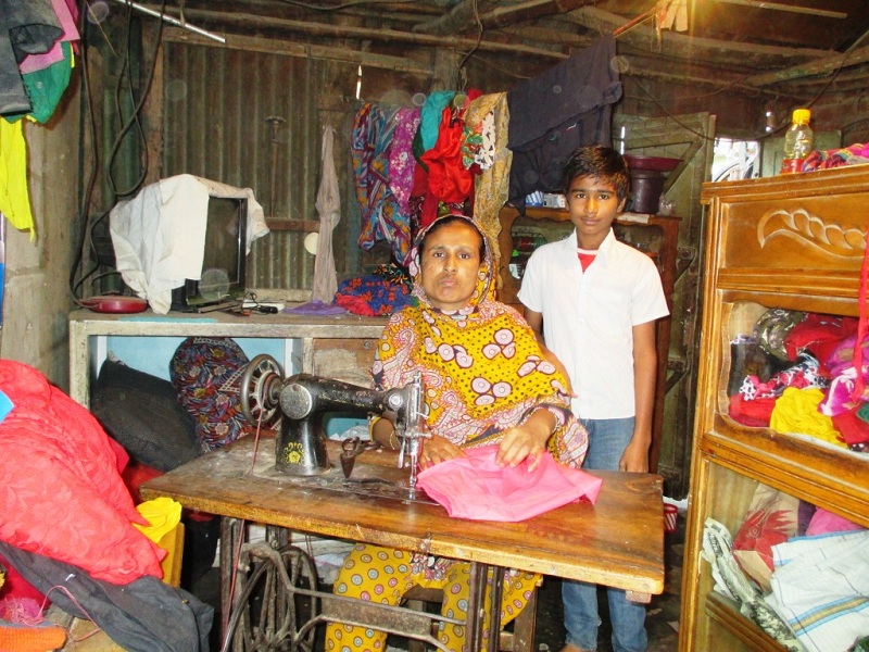 Rakib with his mother Selina Begum