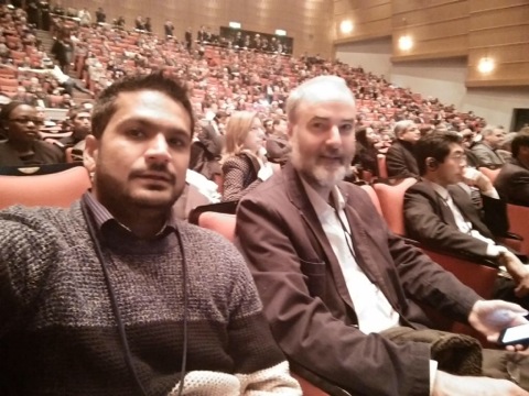 Syed Shahnawaz Ali of Islamic Relief Philippines and Imran Madden at the Sendai conference.