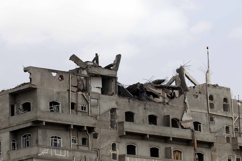Buildings have been damaged in the conflict