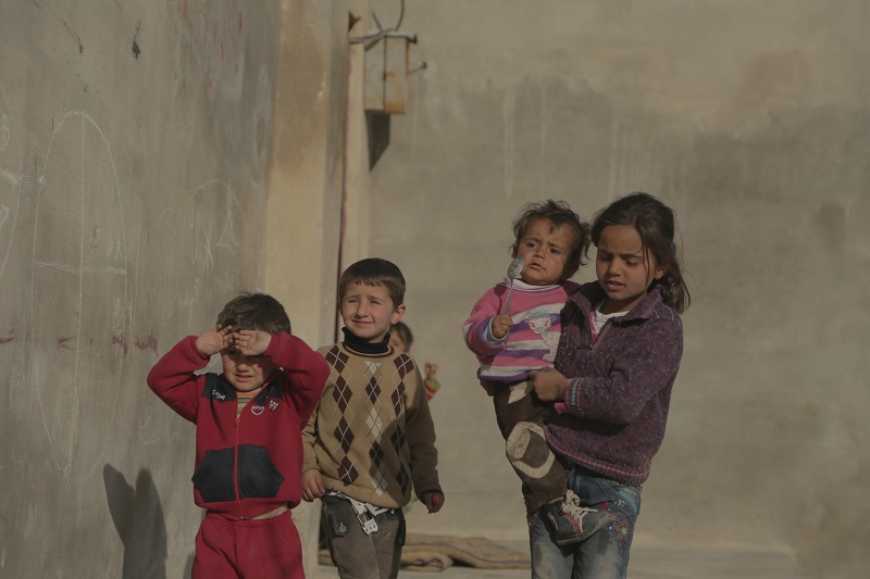 Um Mohammed and her children are living in war-torn Syria.