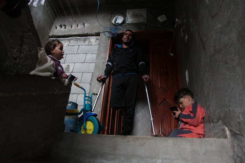 Wael and his family live on the second floor of his parents' home.