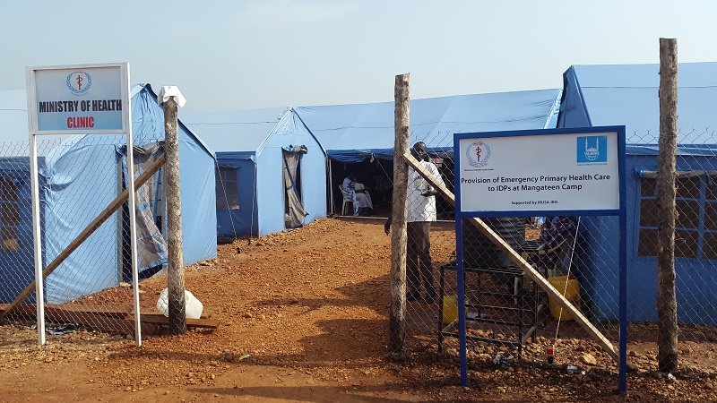 Mangateen camp's medical clinic, which is supported by Islamic Relief.
