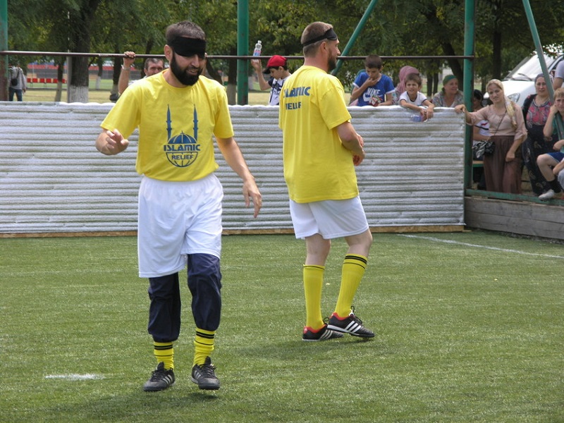 Islamic Relief provided players with football strips and sports bags.