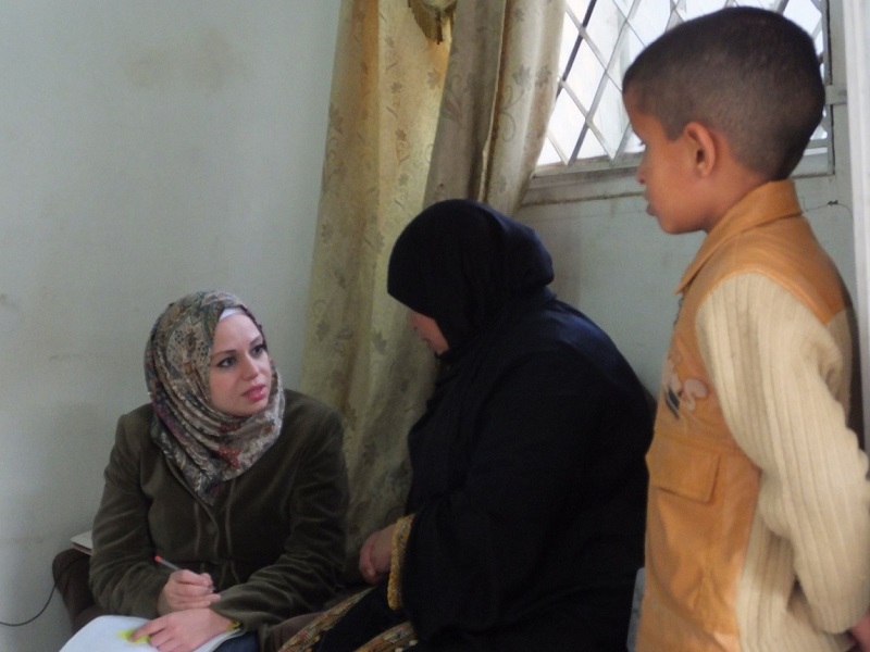 Hiba volunteers with Islamic Relief Jordan.