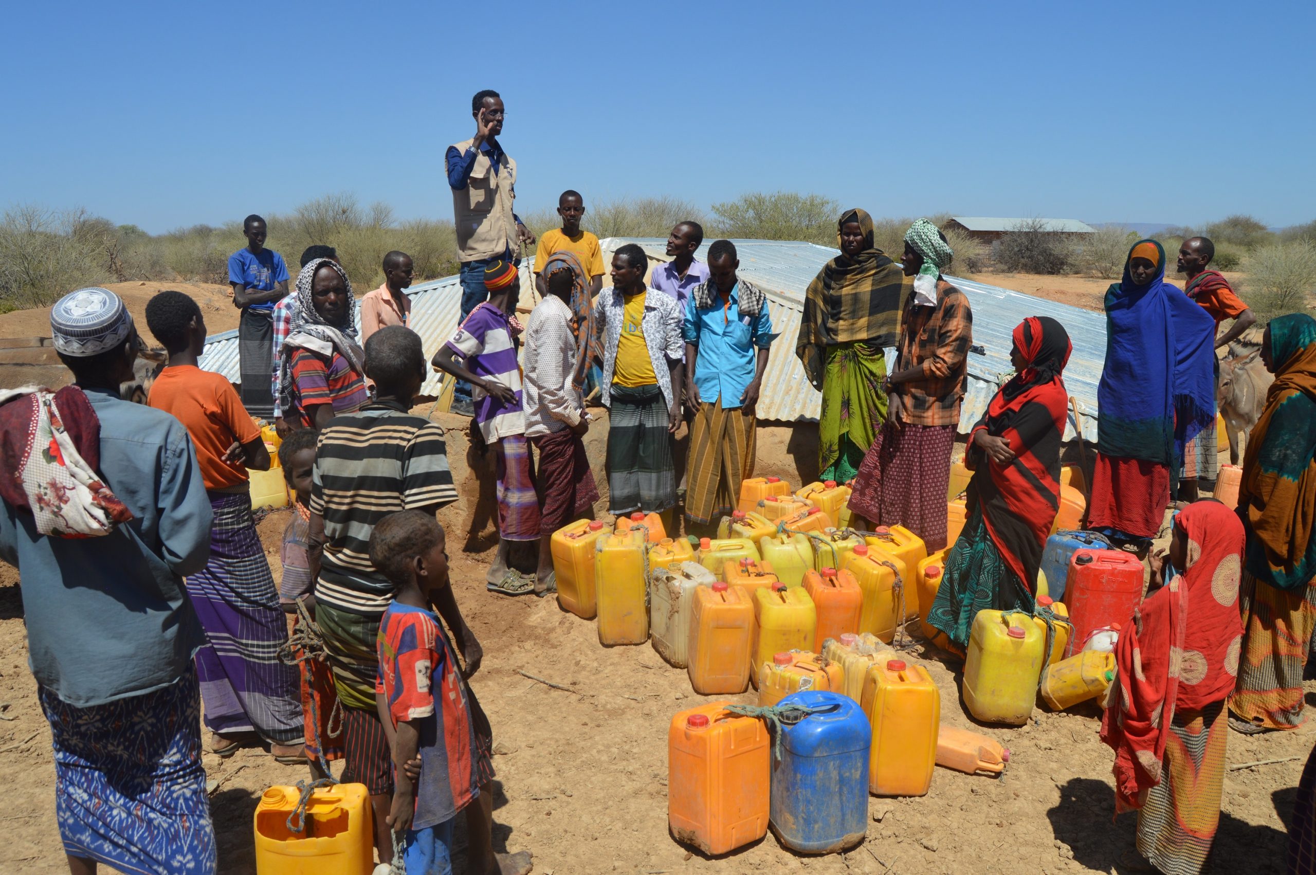 People Waiting for Water distribution 2