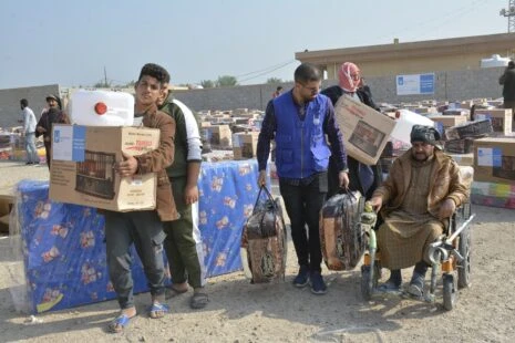 مساعدة النازحين داخل العراق