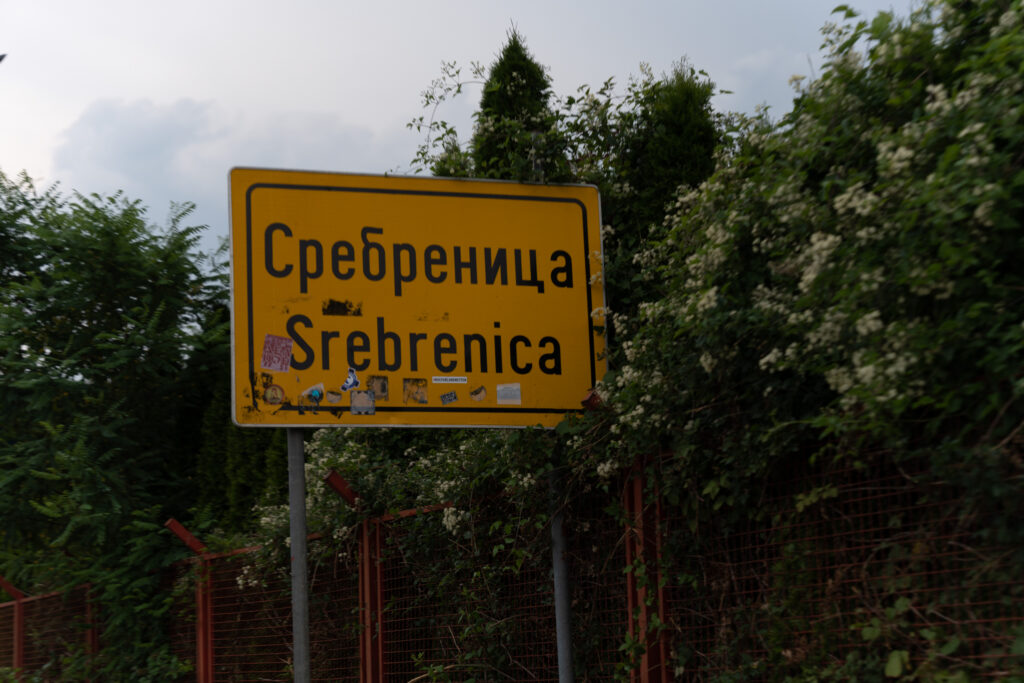 Town sign of Srebrenica